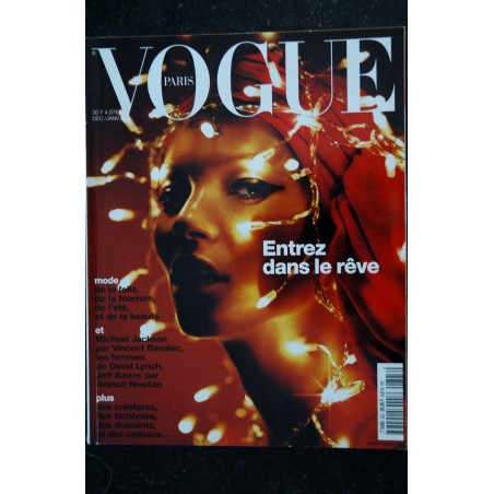 VOGUE 823 décembre 2001 Entrez dans le rêve Michael Jackson David Lynch Jeff Koons par Helmut Newton Mode Créatures