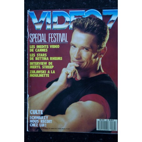 VIDEO 7 089  MAI 1989 COVER ARNOLD SCHWARZENEGGER MERYL STREEP  ZULAWSKI    + CAHIER
