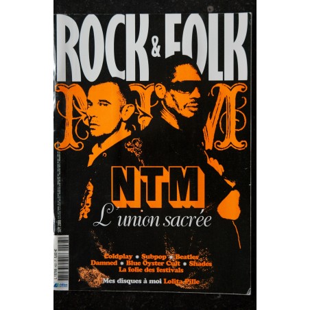 ROCK & FOLK 493 septembre 2008 NTM L'union sacrée Coldplay Subpop Lolita Pille