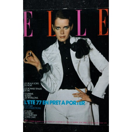 ELLE 1612 novembre 1976 Tout sur les Collections ETE 77 en pret à porter - Les Beaux soirs du noir