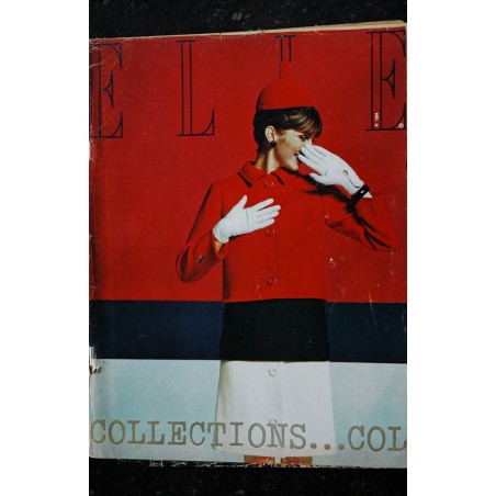 ELLE 1054 3 mars 1966 Les Collections Printemps - Ambiance Bleu marine - Anna Karina - Chez Castel