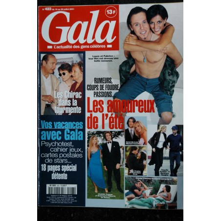 GALA  423 juillet 2001 Les amoureux de l'été - Vos vacances avec Gala