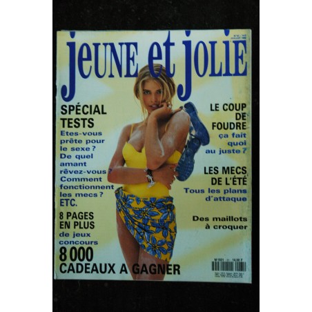 JEUNE et JOLIE 61 JUILLET 1992 SPECIAL TESTS COUP DE FOUDRE OLIVIER THERON
