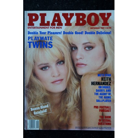 PLAYBOY US 1989 09 PLAYMATE TWINS KEITH HERNANDEZ Karin van Breeschooten Mirjam van Breeschooteen