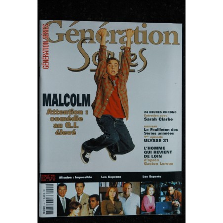 Générations Séries 44 novembre 2003 Malcom Ulysse 31 Sarah Clarke Mission Impossible Les Soprano Les Experts