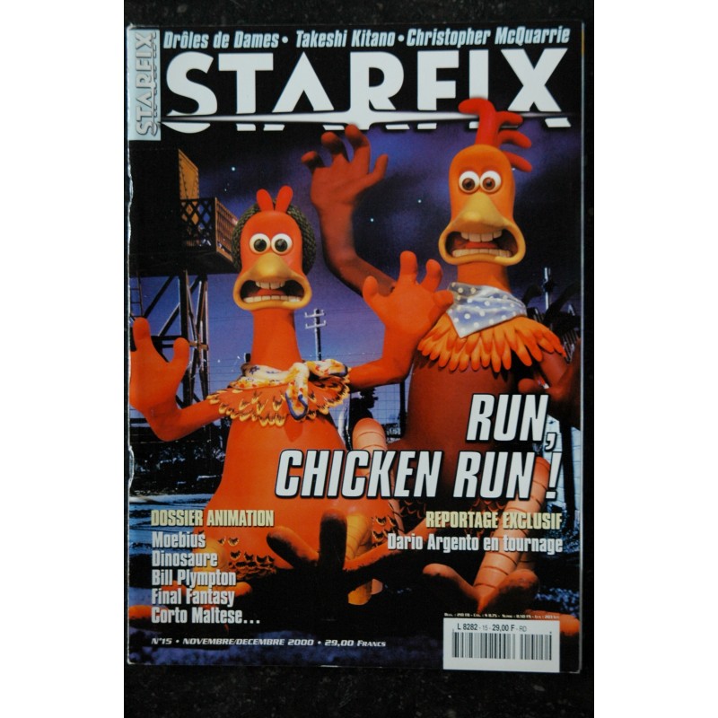STARFIX 15 2000 Run Chicken Run Dossier Animation Moebius Corto Maltese Final Fantasy Drôles de Dames  + Posters
