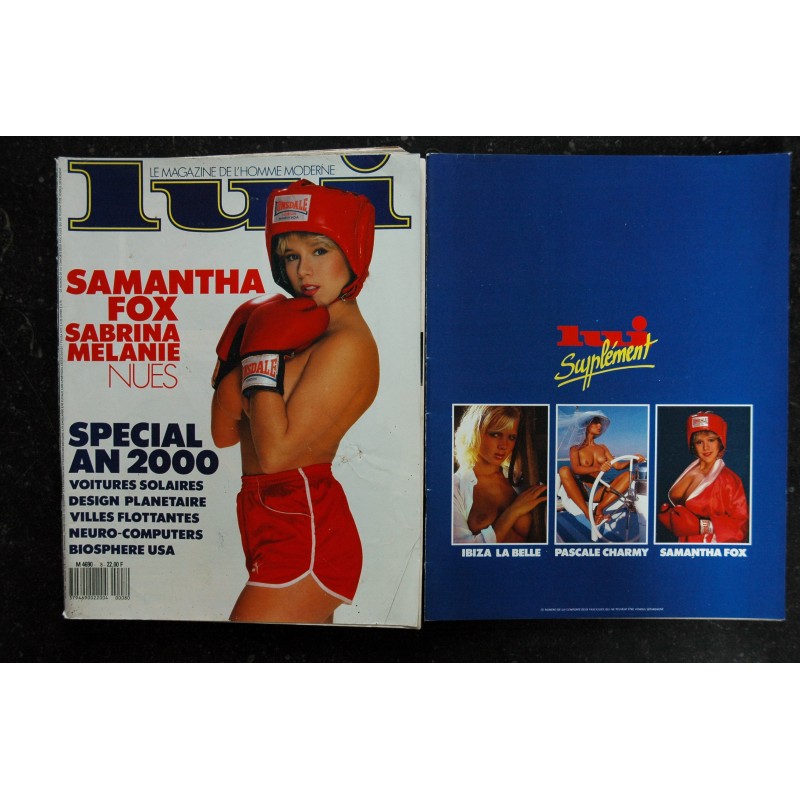 LUI 008 1988 COVER SAMANTHA FOX SABRINA MELANIE PASCAL CHARMY EMMANUELLE 6 + FASCICULE