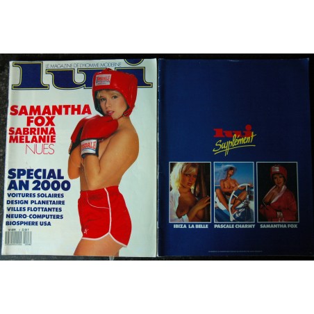 LUI 008 1988 COVER SAMANTHA FOX SABRINA MELANIE PASCAL CHARMY EMMANUELLE 6 + FASCICULE