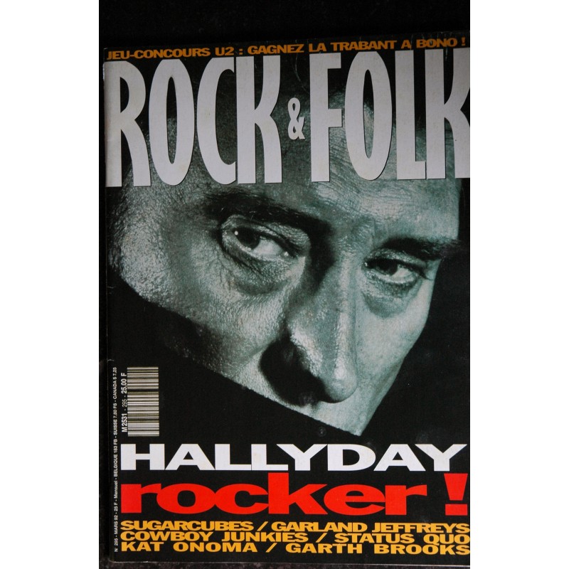 ROCK & FOLK 295 1992 Cover Johnny Hallyday Rocker ! Status Quo Sugarcubes