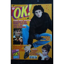 OK ! âge tendre 833 DEC 1991 Patrick Bruel Benny B Johnny Hallyday + Calendrier