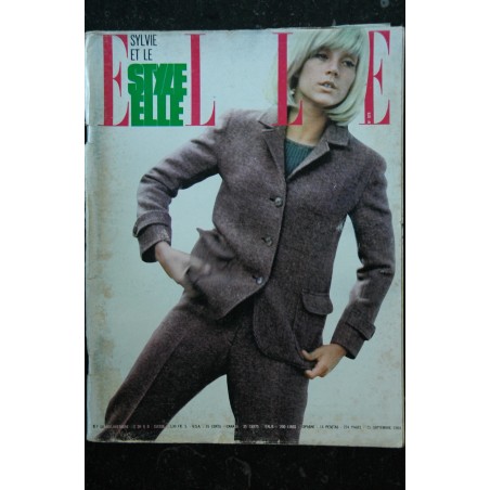 ELLE 979 25 SEPTEMBRE 1964 COVER SYLVIE VARTAN et le STYLE ELLE