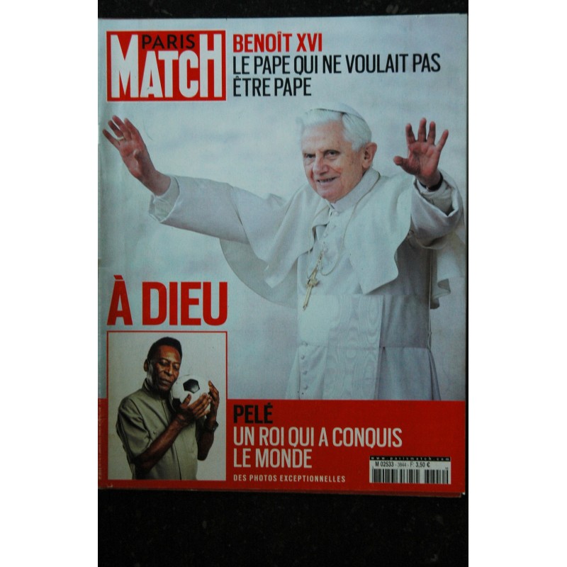 PARIS MATCH N° 3844 janvier 2023 Benoit XVI A Dieu Pelé