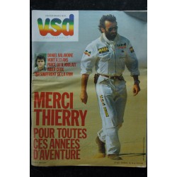 VSD 438 COVER DANIEL BALAVOINE THIERRY SABINE + SUPPLEMENT 40 PAGES COULEURS PARIS-DAKAR LES ANNEES SABINE 1986 01