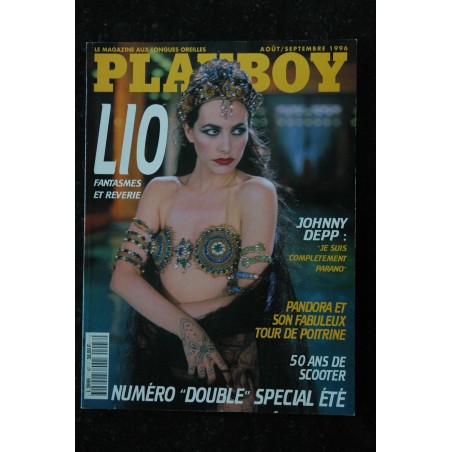PLAYBOY 047 AOUT 1996 COVER LIO INTERVIEW JOHNNY DEPP JESSICA LEE PANDORA PEAKS PAMELA ANDERSON BARB WIRE