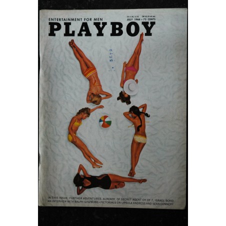 PLAYBOY US 1966 07 JULY URSULA ANDRESS  8 PAGES INTERVIEW RALPH GINZBURG SEAN CONNERY PIN-UP VARGAS + Suppléments