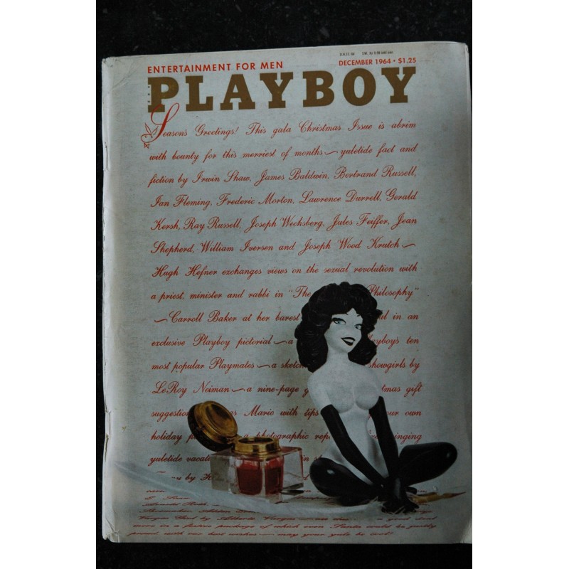 PLAYBOY US 1964 12 DECEMBER INTERVIEW IAN FLEMING CAROLL BAKER &PLAYMATE JO COLLINS + Suppléments