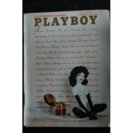 PLAYBOY US 1964 12 DECEMBER INTERVIEW IAN FLEMING CAROLL BAKER &PLAYMATE JO COLLINS + Suppléments