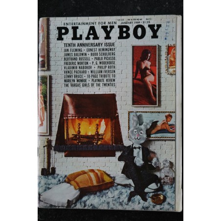 PLAYBOY US 1964 01 JANUARY IAN FLEMING MARYLIN MONROE 10 PAGES PICASSO RUSSEL THE VARGAS GIRL 9 PAGES