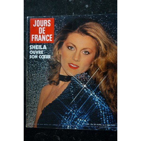 JOURS DE FRANCE 1168 avril 1977 SHEILA Cover + 6 pages Gérard LENORMAN Lady SARAH Sacha Distel