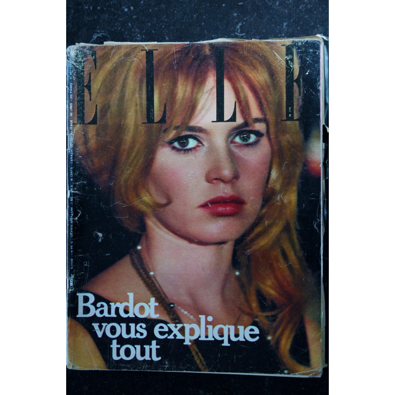 ELLE 874 21 SEPTEMBRE 1962 COVER BRIGITTE BARDOT INTERVIEW ELLE VOUS EXPLIQUE TOUT