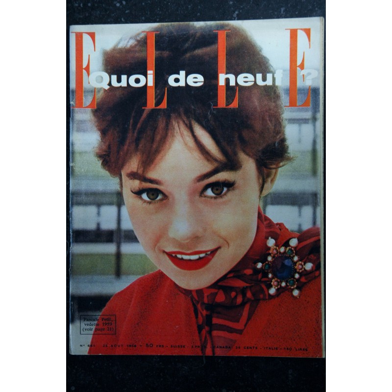 ELLE 661 25 aout 1958 Pascale Petit vedette 1959 - Quoi de neuf ?