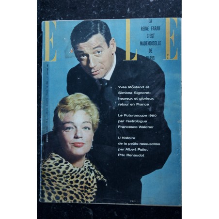 ELLE 732 1er janvier 1960 Yves Montand et Simone Signoret - Retour en France