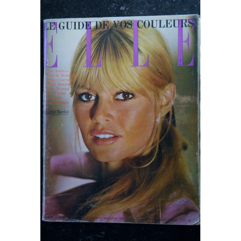 ELLE 1034 - 14 octobre 1965 - COVER BRIGITTE BARDOT - Le guide de vos coueluers