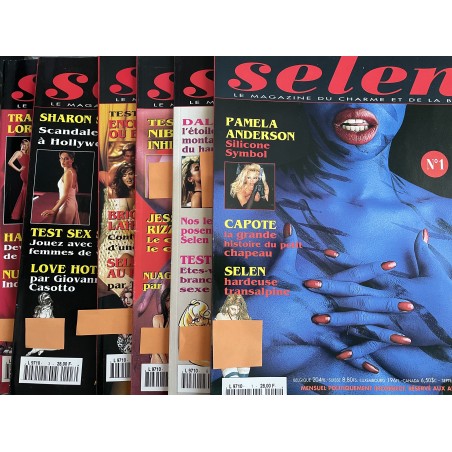 LOT DE 6 MAGAZINES SELEN CHARME ET BD PAMELA ANDERSON SHARON STONE