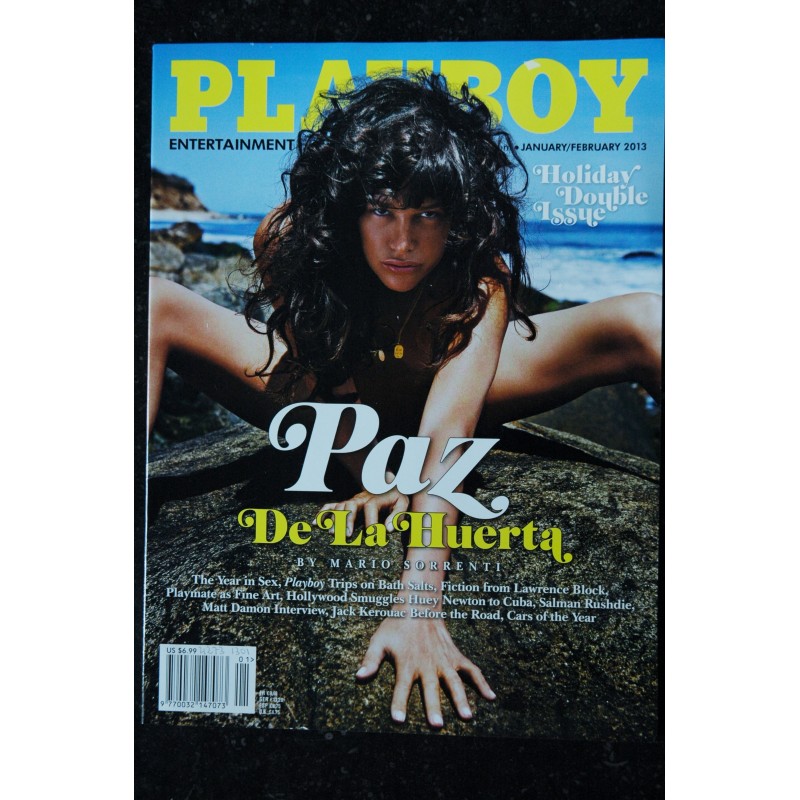 PLAYBOY US 2013 01 Paz de la Huerta Karina Marie Shawn Dillon Interview Matt Damon Scott Speedman