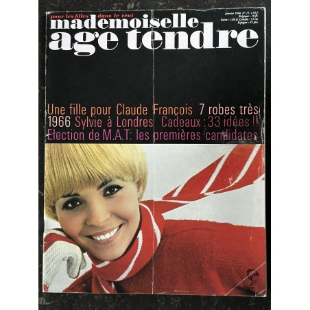 mademoiselle age tendre n°  15  1966 01 Annie Philippe Claude françois Sylvie Marianne Faithfull Peter O'Toole James Dean