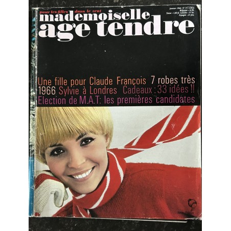 mademoiselle age tendre n°  15  1966 01 Annie Philippe Claude françois Sylvie Marianne Faithfull Peter O'Toole James Dean