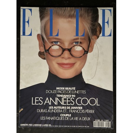 ELLE 2297 janvier 1990 Cover Claudia Schiffer Tendances 90 Les Années Cool
