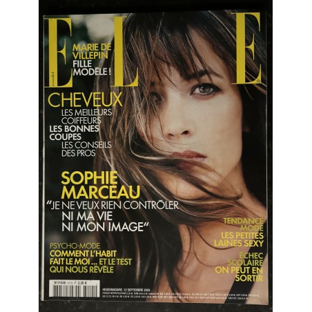 ELLE 3115 septembre 2005 Cover Sophie Marceau - Teandance Mode les petites laines sexy