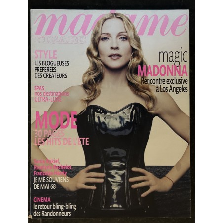 MADAME FIGARO 19807 MADONNA Cover MAGIC RENCONTRE EXCLUSIVE A LOS ANGELES 2008 04