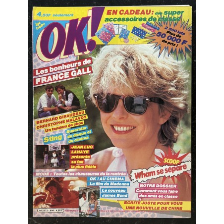 OK ! âge tendre 504  FRANCE GALL  Bernard Giradeau STING MADONNA WHAM