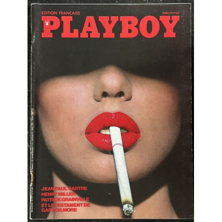 PLAYBOY 041 AVRIL 1977 INTERVIEW GABRIEL PERONNET SARTRE MILLER LISA SOHM LILI CARATIMICHEL SIMON