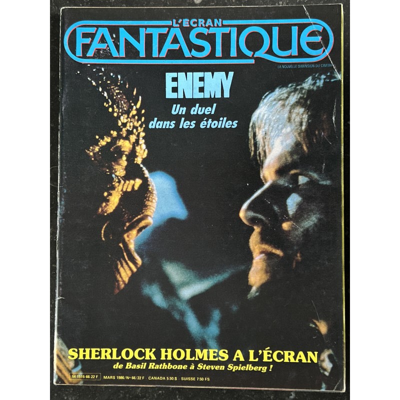 L'écran fantastique n° 66  - 1986 - ENEMY  Sherlock Holmes de Basil Rathbone à Steven Spielberg LA REVANCHE DE FREDDY