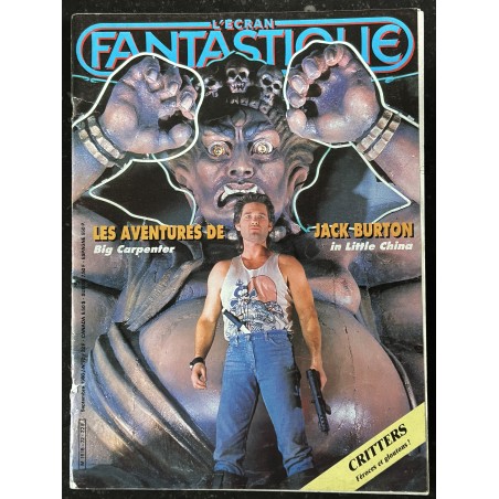 L'écran fantastique n° 72  - 1986 -  Les aventures de JACK BURTON Big CARPENTER in little China  CRITTERS