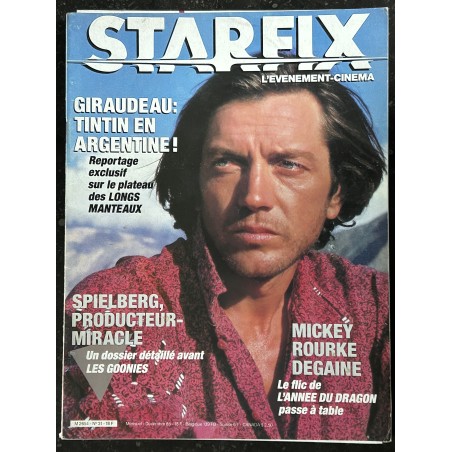 STARFIX 031 1985 COVER BERNARD GIRAUDEAU SPIELBERG  MICKEY ROURKE Manque le Poster