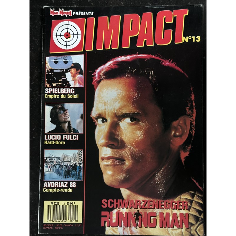 MAD MOVIES IMPACT 13 1988 ARNOLD SCHWARZENEGGER Running Man SPIELBERG Lucio FULCI