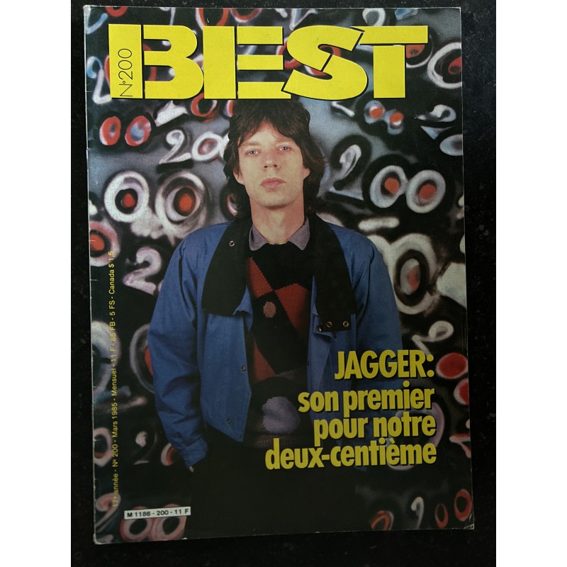BEST 200 MARS 1985 COVER MIKE JAGGER SID VICIOUS IGGY POP AUBERT ZAPPA
