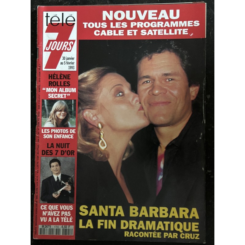 Télé 7 Jours  1705 janvier 1993 Santa Barbara Cruz Hélène Rolles