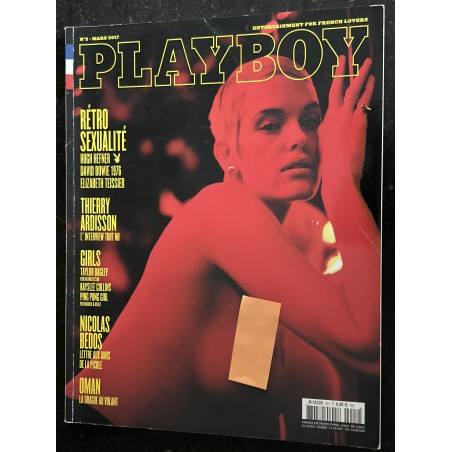 PLAYBOY 002 MARS 2017 Hugues HEFFNER  David Bowie 1976 Thierry Ardisson Taylor Bagley Kayslee Collins Nicolas BEDOS