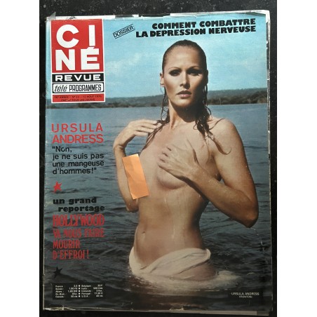 CINE REVUE 1976 n° 33  JOHN WAYNE JEANNE GOUPIL Cover URSULA ANDRESS + Poster