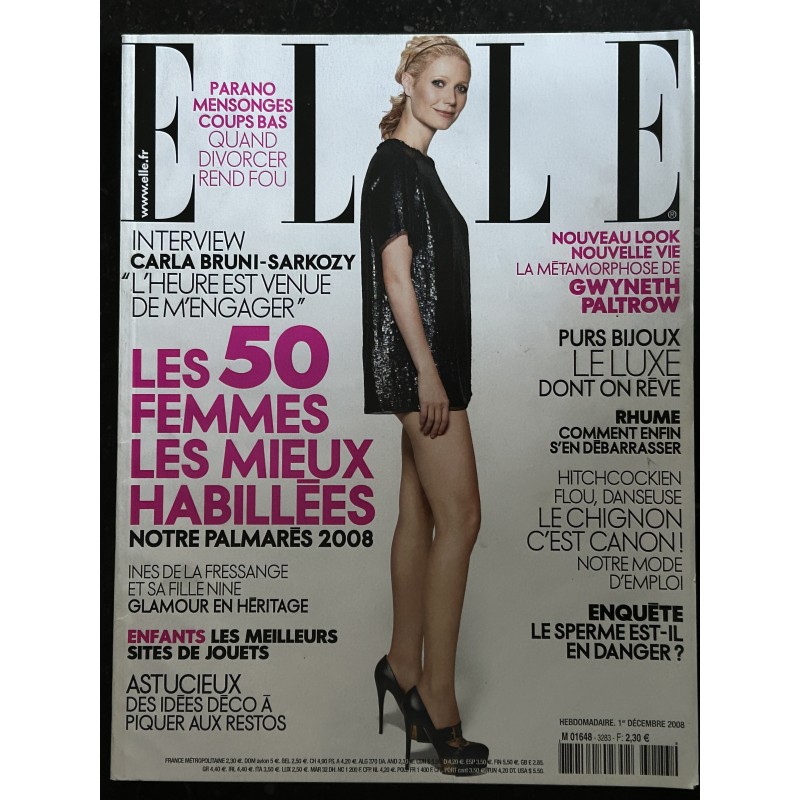 ELLE 3283 decembre 2008 Gwyneth Paltrow Nouveau Look Nouvelle vie