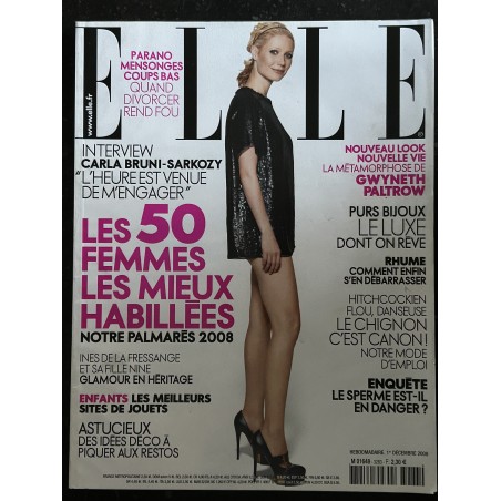 ELLE 3283 decembre 2008 Gwyneth Paltrow Nouveau Look Nouvelle vie