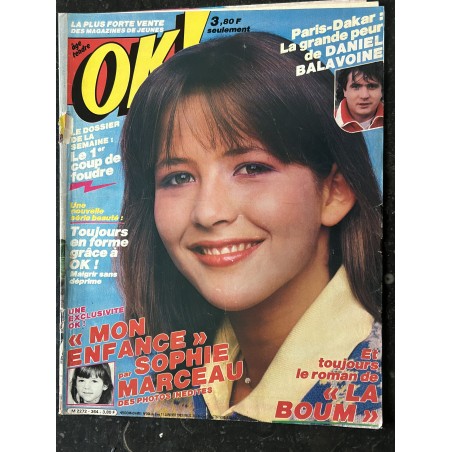 OK ! âge tendre 364 1983 SOPHIE MARCEAU Roman La Boum Daniel BALAVOINE GOLDMAN