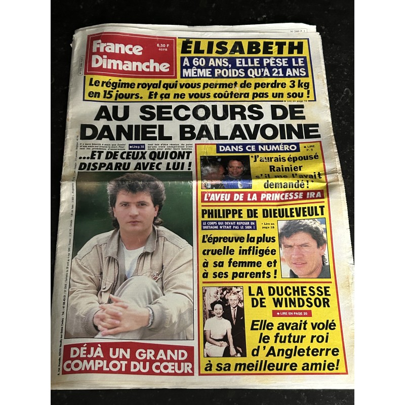 France Dimanche - 28 avril au 4 mai 1986 - Au secours de Daniel Balavoine... et de ceux qui ont disparu avec lui !