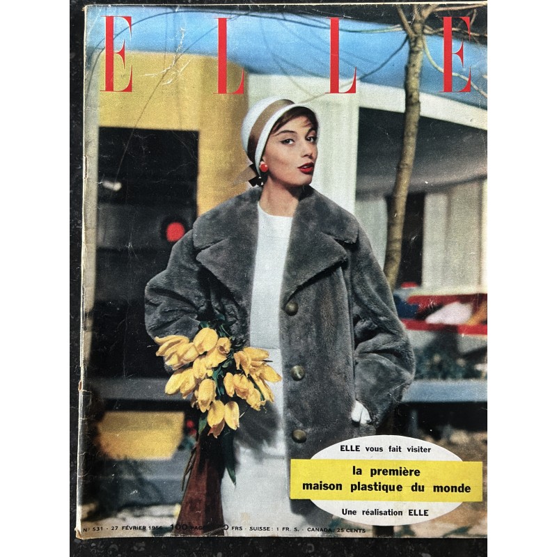 ELLE 531 - 27 février 1956 - Visite de la première maison plastique du monde