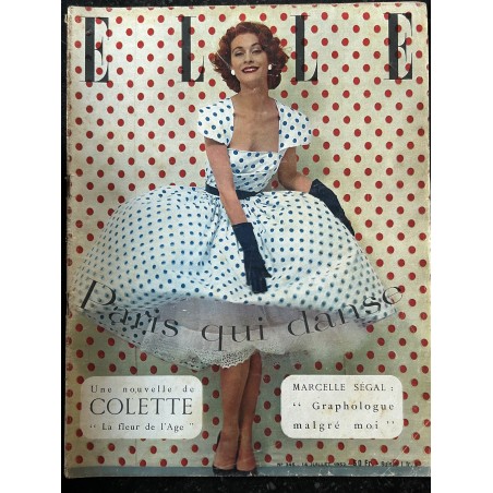 ELLE  346 - 14 juillet 1952 - Rochas - Marcel Segal - Paris qui danse - Colette - Fernandel  - 52 pages FASHION VINTAGE